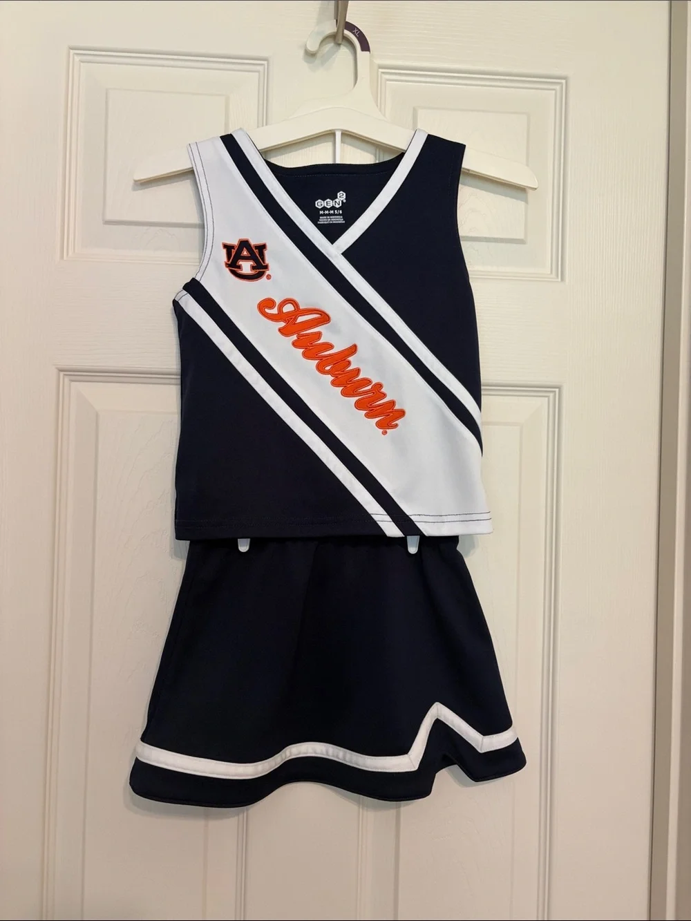 Gen2 matching Auburn cheerleader set with skirt and tank - Size 5/6